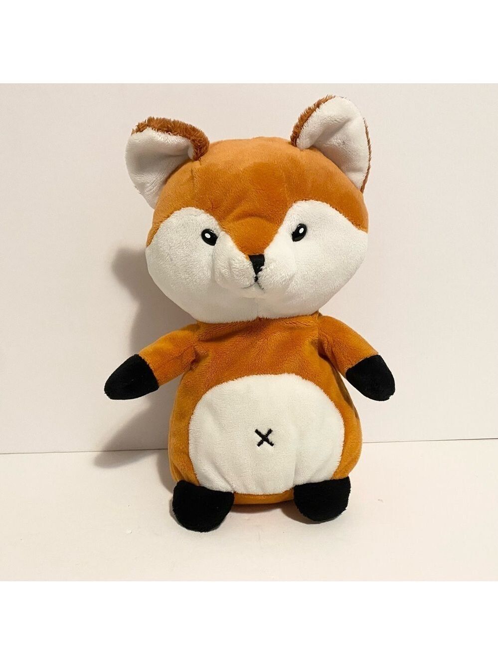 Gitzy Fox Plush Orange Rattle Stuffed Animal Baby Lovey Small 9” Nursery Toy